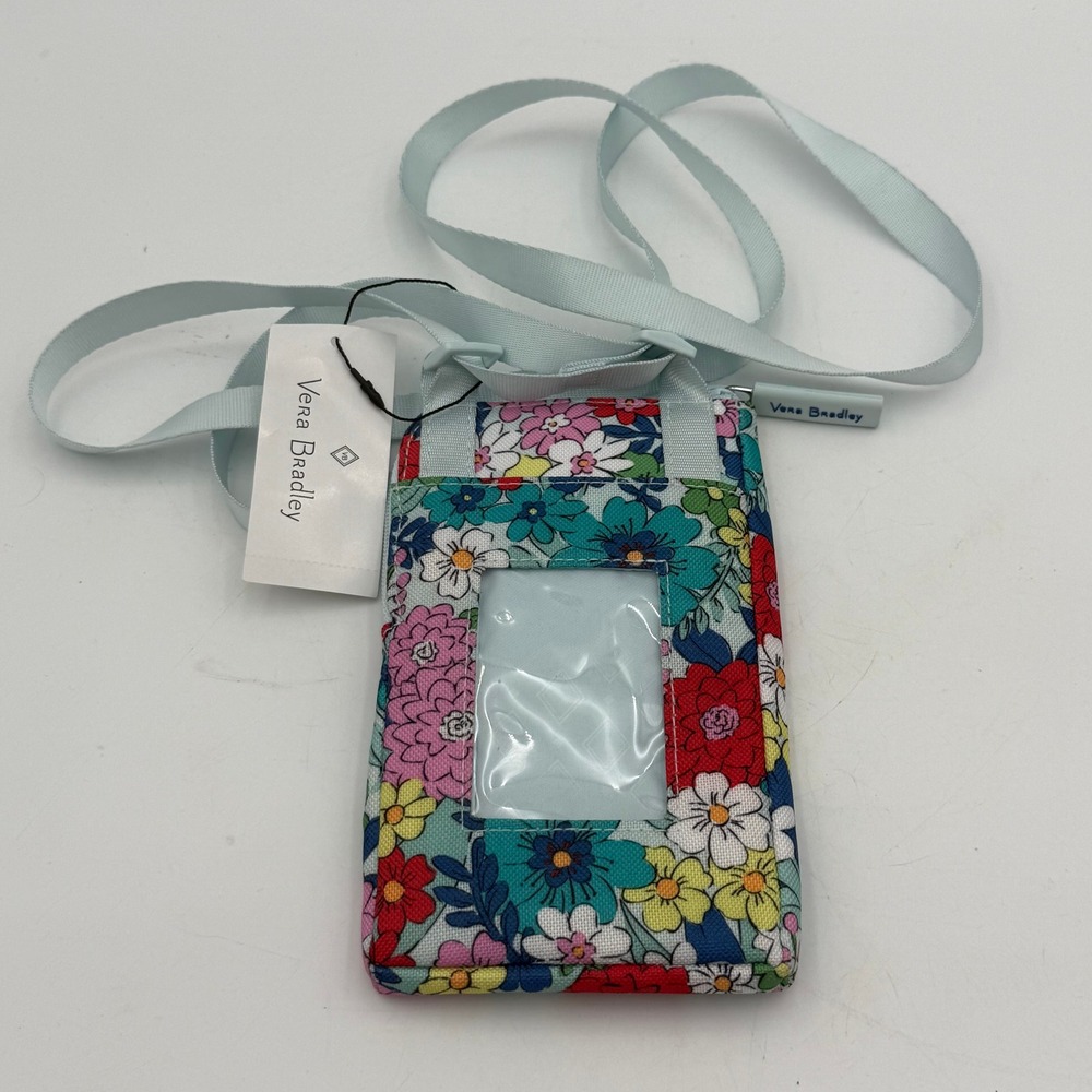 Vera Bradley RFID Mini Cellphone Crossbody Far Out Floral Blue NWT 26821-U57